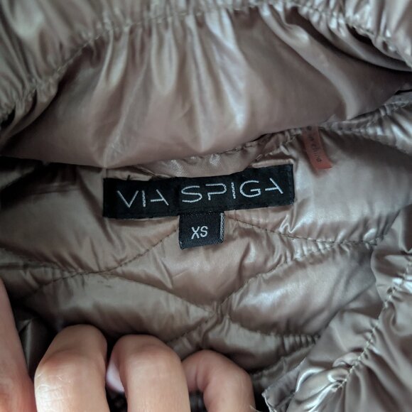 Nordstrom Via Spiga metallic puffer jacket - Picture 5 of 8